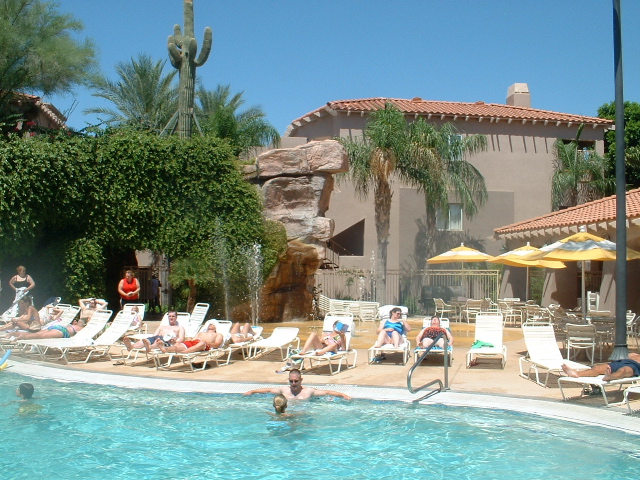 fountain and snack bar