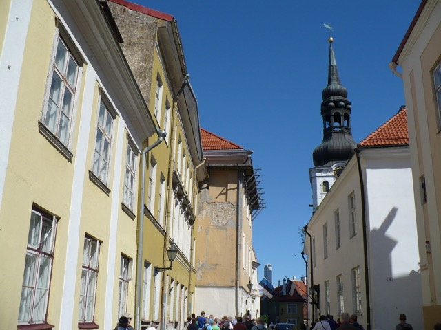 walking to church