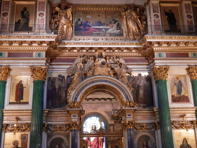 above the altar