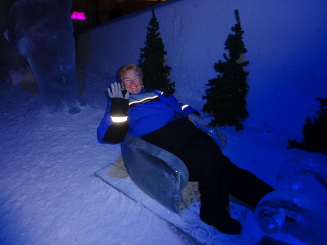 Lauri in ice chair