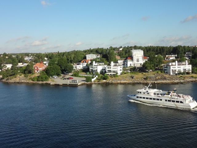 sailing into Stockholm