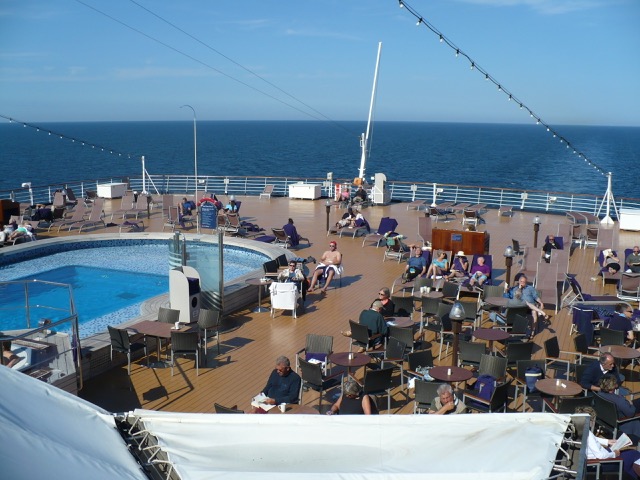 sunning on aft deck