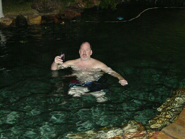 Mark in the pool