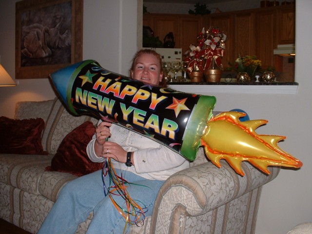 New Year's rocket balloon