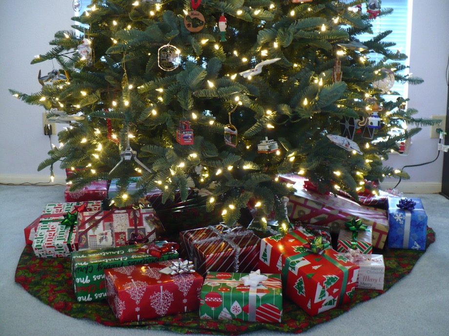 presents under the Christmas tree